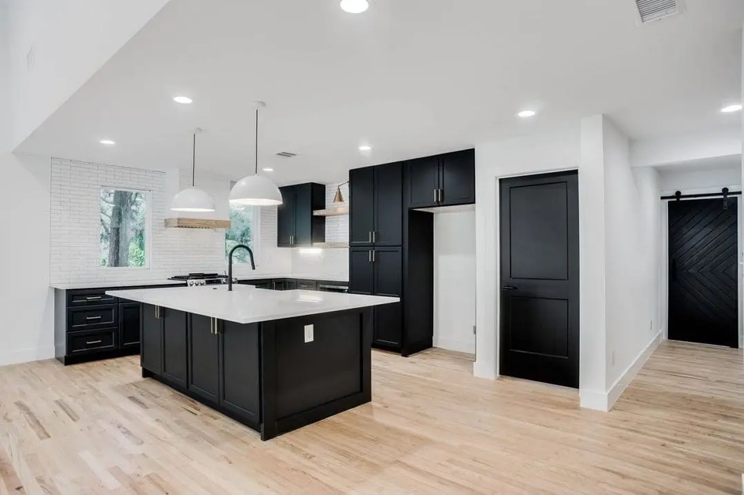 Parkland, WA 2 Modern kitchen renovation by General Contractor Parkland with custom cabinets and countertops.